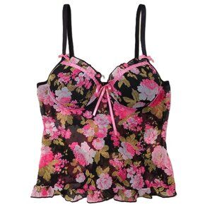 Women's Top Camisole Girly Dainty Floral Flirty Size M